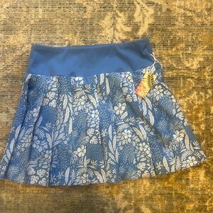 Tommy Bahama Blue Floral Print Athletic Skort